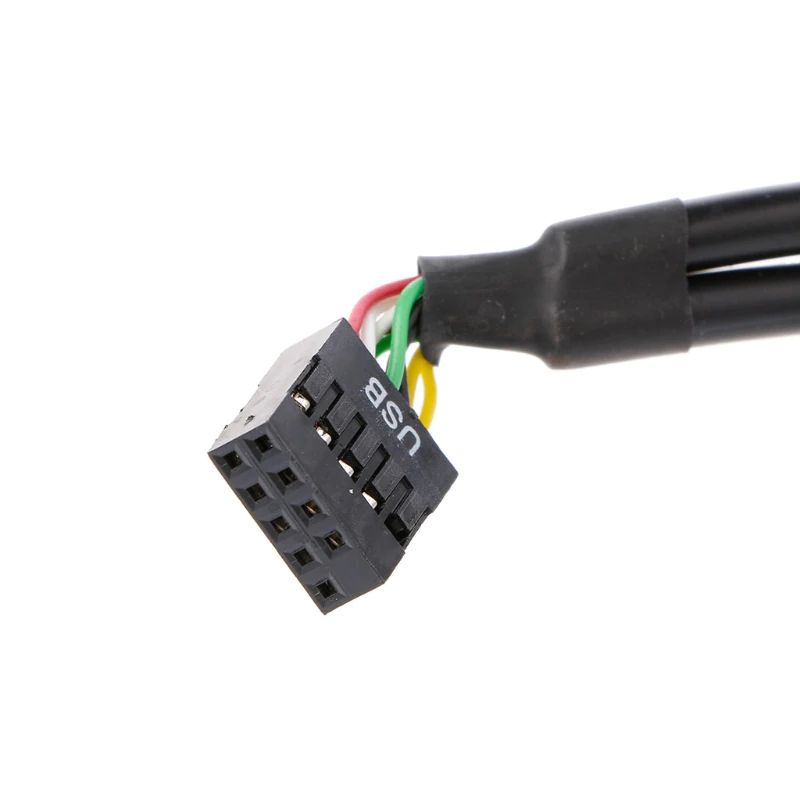 USB-A connector female inbouw duaal met connector 04